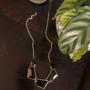 Black faux stone necklace